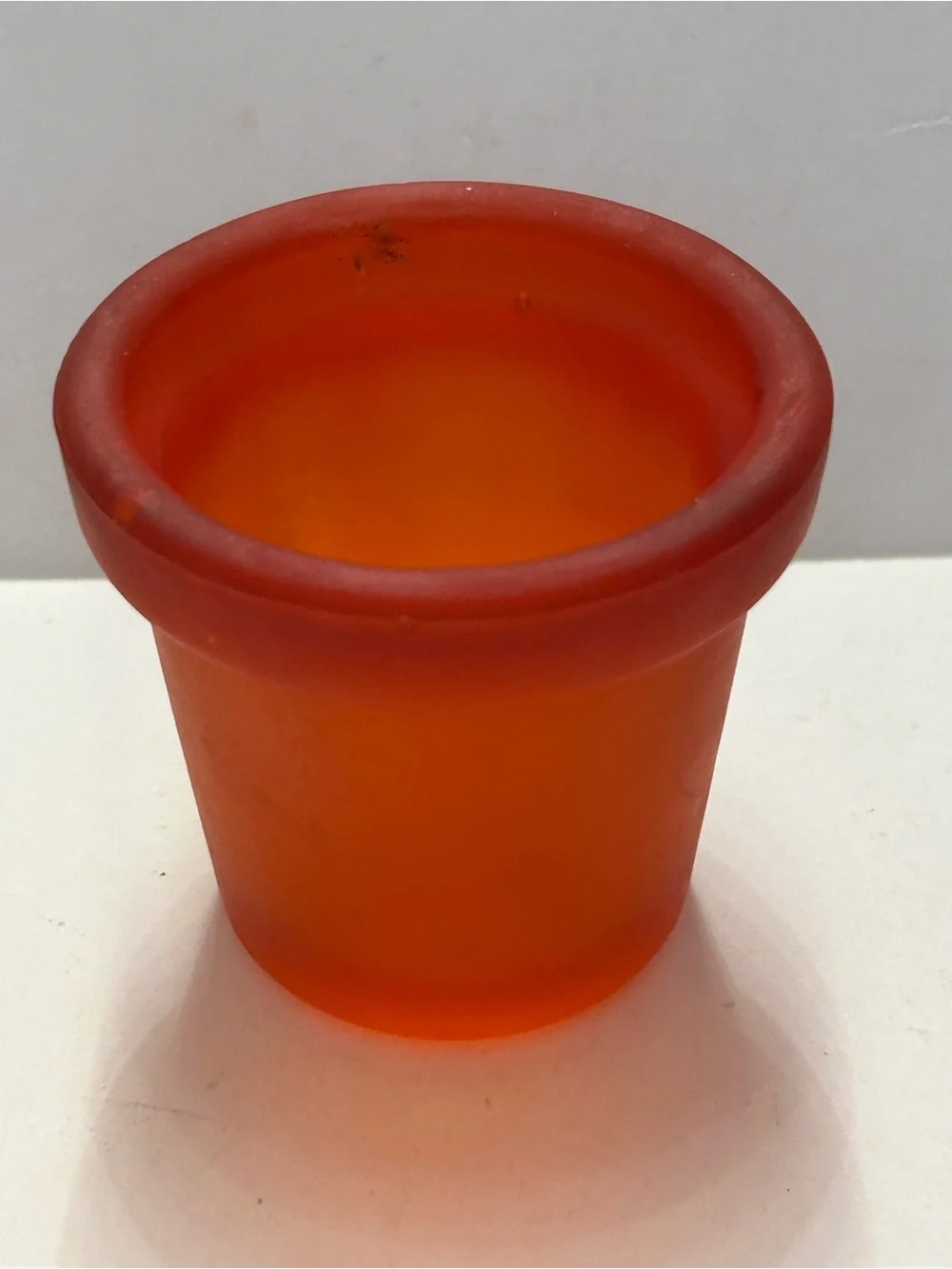 Vintage Votive Frosted Amber Glass 93 Carnevale Made In Taiwan Succulent Planter